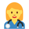 Woman Health Worker emoji on Twitter